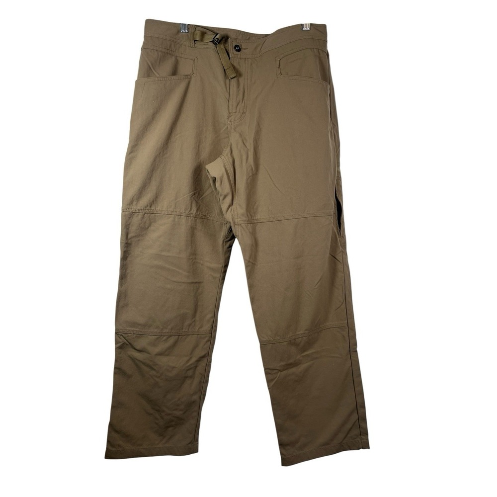PRANA Sz XL Pants Mens‎ Zion Brown Tan Climbing Hiking Outdoors Zip Pocket Khaki